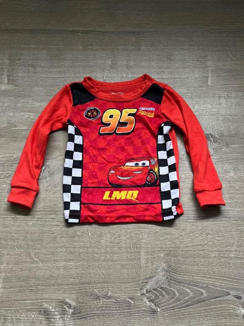 Disney Cars Lightning McQueen long sleeve pajama shirt
